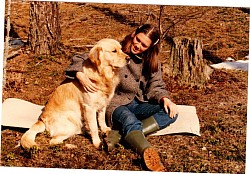 Jag med min första Golden Retriever. En underbar hane ..Han lärde mig så otroligt mycket om denna fantastiska ras..